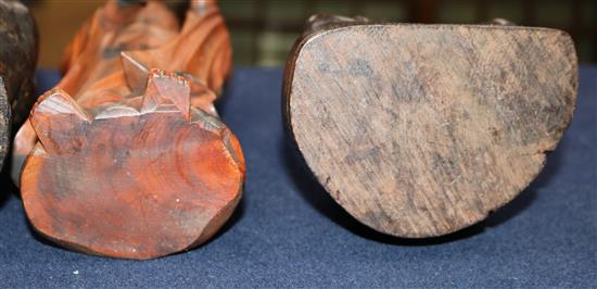 Four Chinese wood figures, 19th/20th century, 20.5cm